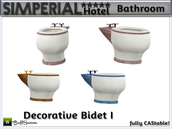 Sims 3 — Simperial Bath Bidet I by BuffSumm — Decorative Bidet matching the SIMPERIAL***** Bathroom. ***TSRAA***