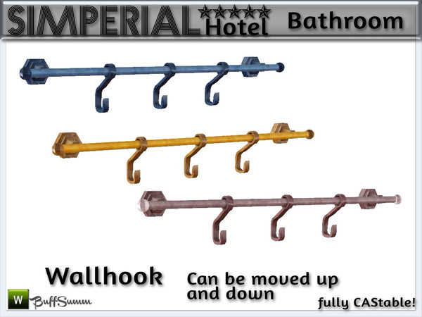 Sims 3 — Simperial Bath Wallhook by BuffSumm — Wallhook to hang up the bathrobe. Matching the SIMPERIAL***** Bathroom.