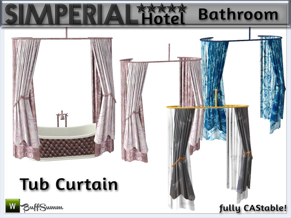 Sims 3 — Simperial Bath Tubcurtain by BuffSumm — Curtain to place over the tub. Matching the SIMPERIAL***** Bathroom.