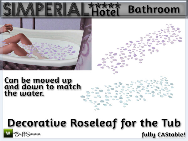 Sims 3 — Simperial Bath TubRoses by BuffSumm — Roses to place in a romantic bath. Can be moved up and down to match the