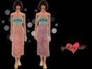 Sims 3 — Denim and Chiffon Dress by opheyuki2 — Denim and chiffon dress with two recolorable channel.
