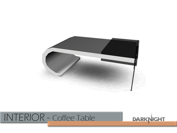 Sims 3 — DN - Interior - Coffee Table by DarkNighTt — Half-Circle coffee table. Compatible with Living Chair (in this