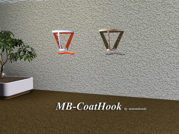 Sims 3 — MB-CoatHook by matomibotaki — MB-CoatHook, modern coat hook for your sims hall stand, with 3 recolorable areas,