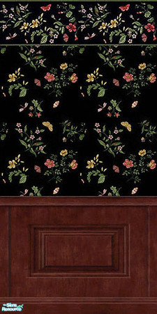 Sims 2 — Williamsburg Walls, Pt 5 - 03 by elektra274 — 3 of 8 walls designed to coordinate with the other parts of my