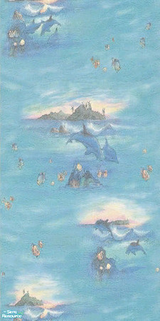 Sims 2 — Oceanic Set - Wall 4 by filizk — \'The sea! the sea! the open sea! The blue, the fresh, the ever free! Without a