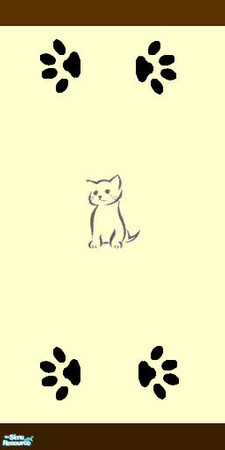 Sims 2 — cat wallpaper set - Cat Yellow Wallpaper by milla184 — 