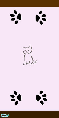 Sims 2 — cat wallpaper set - Cat Pink Wallpaper by milla184 — 