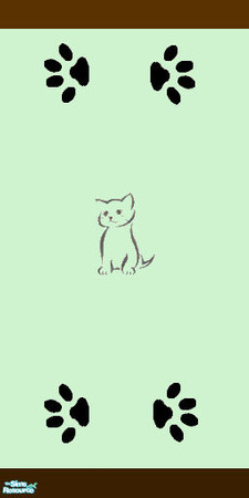 Sims 2 — cat wallpaper set - Cat Green Wallpaper by milla184 — 