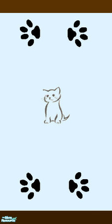 Sims 2 — cat wallpaper set - Cat Blue Wallpaper by milla184 — 