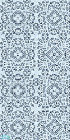 Sims 2 — dentelles wallpapers set - Dentelle Bleue by milla184 — 
