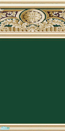 Sims 2 — jsf2ParkLaneMedalion by jsf — An ornately carved medalion with scrollwork highlights this wallpaper with
