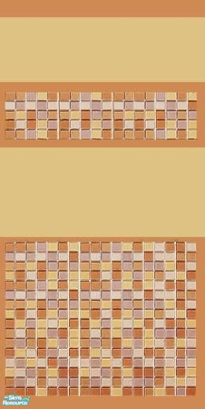 Sims 2 — Orange Sunshine Wall by mianatw1 — An energetic mix of orange skins and other non-orange flavored fruit skin