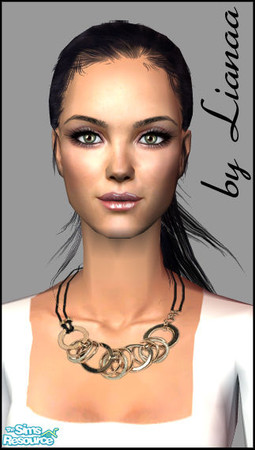 Sims 2 — Set 1 Necklaces by Lianaa - gold circles by Lianaa — Set 1 Necklaces by Lianaa - gold circles