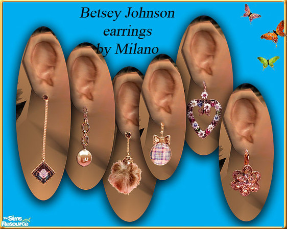 Sims 2 — Betsey Johnson earrings by milanokat — ^.^