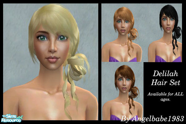 Sims 2 — Delilah Hair Set by Angelbabe1983 — Here is another of XM Sims wonderful meshes. Comes in 4 different colours