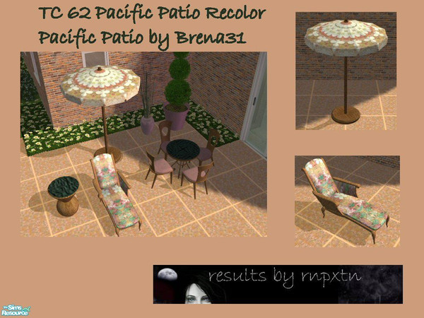 Sims 2 — TC62 Pacific Patio Recolor by rpaxton — Texture Challenge 62 recolor of \"Pacific Patio\" by Brena31.