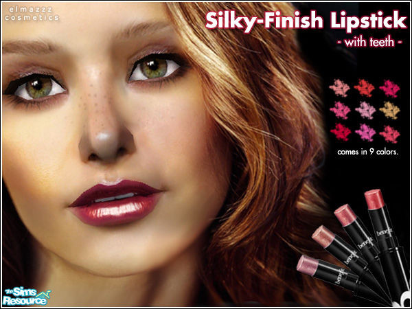 Sims 2 — Silky-Finish Lipstick by elmazzz — -Comes in 9 shiny colors.