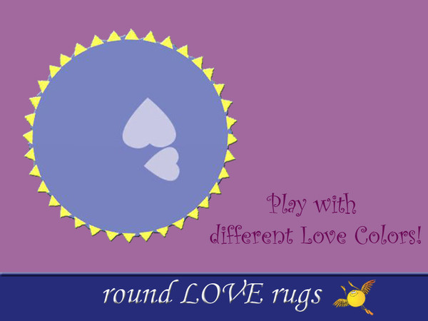 Sims 3 — evi  Love Rugs1 by evi — Part of a set of 3 colorful small round rugs that can decorate your bedrooms,