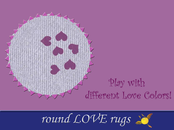 Sims 3 — evi  Love Rugs3 by evi — Part of a set of 3 colorful small round rugs that can decorate your bedrooms,