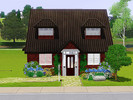Sims 3 — Small Cottage House (Unfurnished) by mandaebia2 — This cute small cottage house, with one bedroom and one bath,