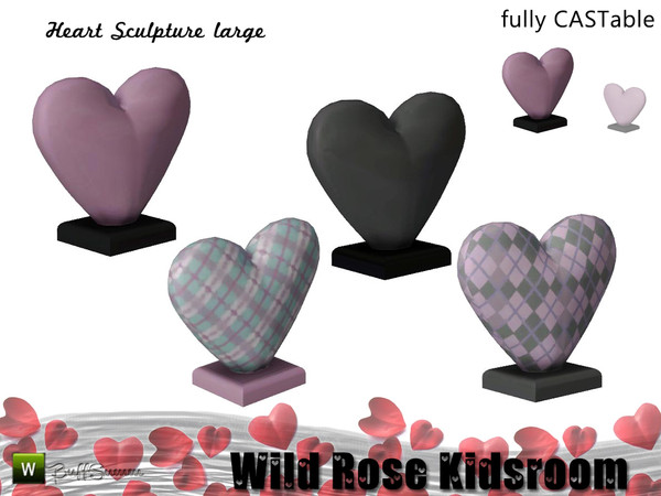 Sims 3 — WildRose Heart Sculpture I by BuffSumm — Decorative CD for placing on the desk matching the *Wild Rose