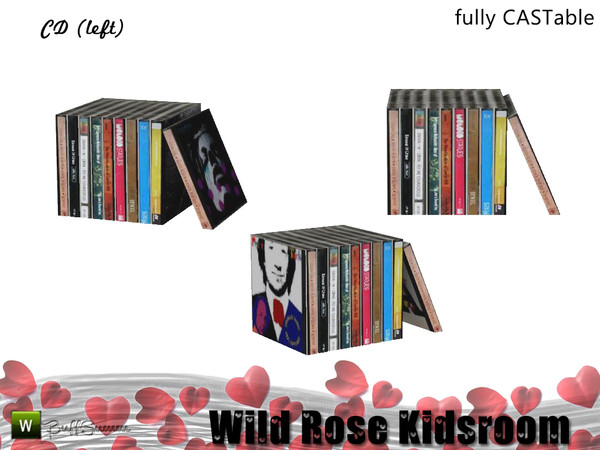 Sims 3 — WildRose CD Left by BuffSumm — Decorative CD for placing on the desk matching the *Wild Rose Kidsroom*.