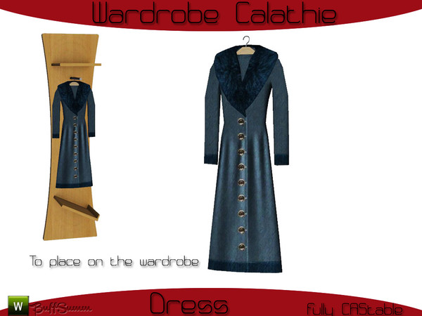 Sims 3 — Calathie Dress by BuffSumm — Dress for place in the wardrobe matching the *Wardrobe Calathie*. ***TSRAA***