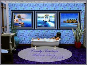 Sims 3 — Serenity Paintinngs: Bathroom Scenery by drteekaycee — Three serene aquatic scenes retextured using various