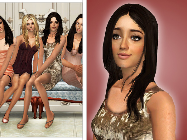 Sims 2 — Lucy Hale as Aria Montgomery by Cleotopia — Lucy Hale as Aria Montgomery in Pretty Little Liars