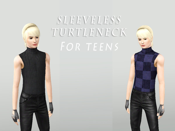 Sims 3 — Sleeveless Turtleneck for Teen Males by _aya_ — A teen version of my Sleeveless Turtleneck.