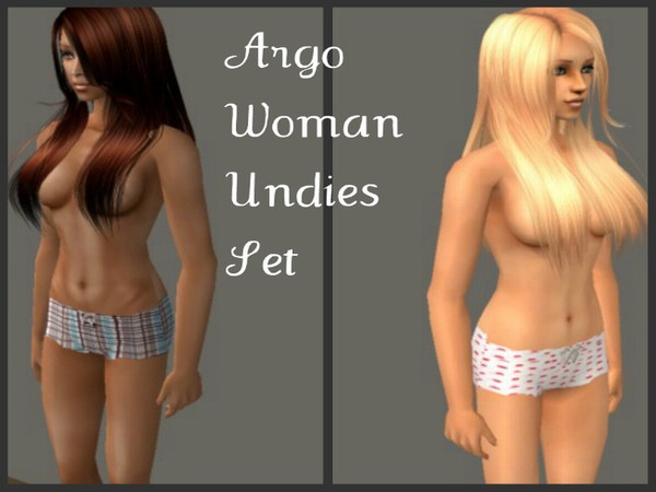 Sims 2 — Argo Woman Undies Set by blueeyes58972 — This is set of 2 undies for woman. No mesh needed. Enjoy :)