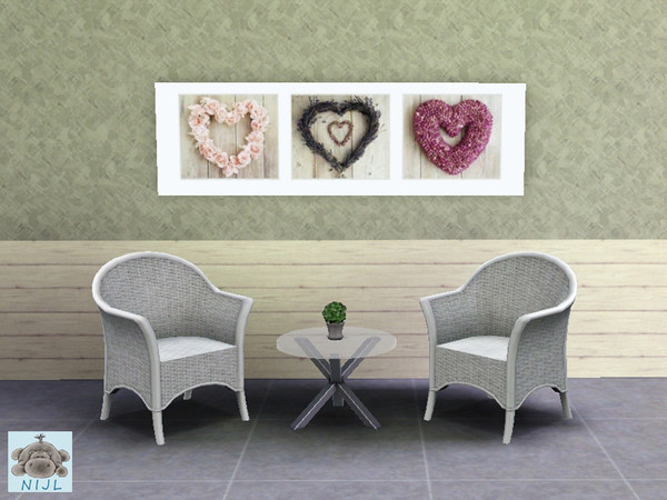 Sims 3 — painting flowers 9 by nijl — This is a painting with flowers on the theme of love. This painting fits very