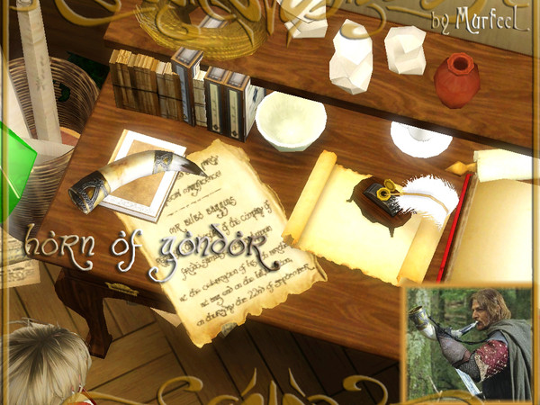 Sims 3 — Horn of Gondor by murfeel — The horn Boromir blew in battles -- and which was returned to his father Denethor