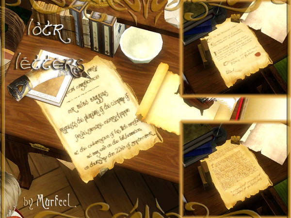 Sims 3 — LOTR Letters by murfeel — Bilbo's 111th birthday invitation letter, Eomer's banishment by King Theoden and Grima