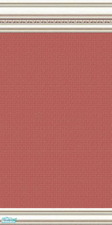Sims 2 — jsf2RegencyCoralHemp by jsf — An adaptation of my Sims1 Regency moulding is used to frame deep coral, linen like