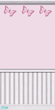 Sims 2 — Country Butterfly Nursery - Wall by sallyhails — Can be found under Paint
