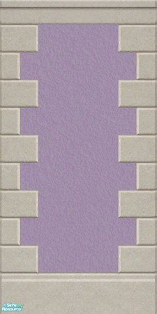 Sims 2 — Lilac Stucco Wall by Helenloki — Lilac stucco wall with quoining. Matches one of my existing stucco walls.
