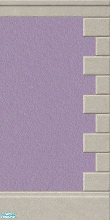 Sims 2 — Lilac Stucco Wall by Helenloki — Lilac stucco wall with quoining. Matches one of my existing stucco walls.