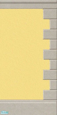 Sims 2 — Gold Stucco Wall by Helenloki — Gold Stucco wall with Quoining.