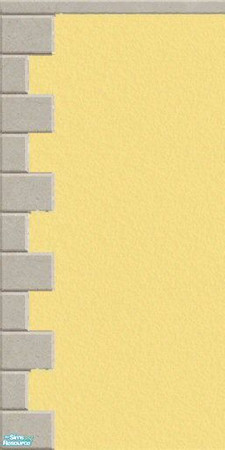 Sims 2 — Gold Stucco Wall by Helenloki — Gold Stucco wall with Quoining.