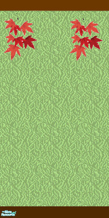 Sims 2 — \"feuilles rouges set\" -   wall  by milla184 — :)