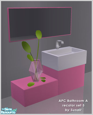 Sims 2 — APC Bathroom A - Recolor set 5 by Sunair — APC Bathroom A - Recolor set 5 (white)
