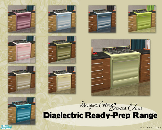 Sims 2 — Diaelectric Stove Designer Recolors Series Two by froilan — Desiger Recolors Series Two coordinating items. NOW