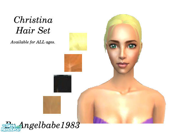 Sims 2 — Christina Hair Set by Angelbabe1983 — Here is a hair set based on one of Peggy Sims wonderful meshes. You can\'t