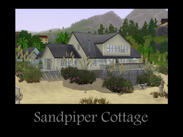 Sims 3 — Sandpiper Cottage by orlov — A Beach House. I almost never used the public beach in Sunset Valley and very much
