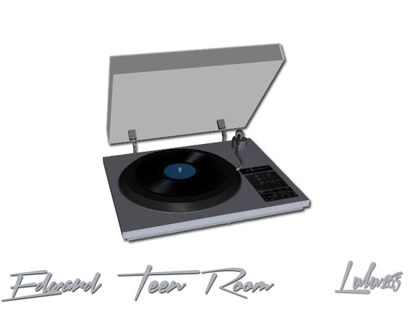 Sims 3 — Edward Teen Boys Room Turntable by Lulu265 — part of the Edward bedroom Set This works as a radio Please do not