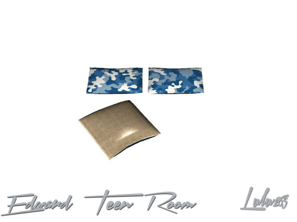 Sims 3 — Edward Teen Boys Room decor pillows by Lulu265 — part of the Edward bedroom Set Please do not clone my meshes or