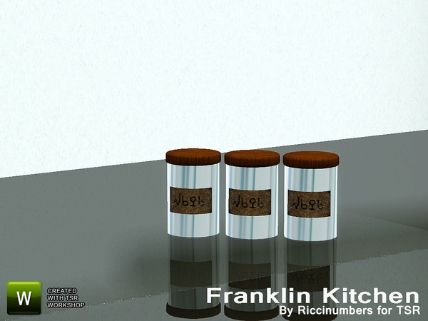 Sims 3 — Franklin Kitchen Canisters 2 by TheNumbersWoman — Fluid lines of design in a contemporary style. By RicciNumbers