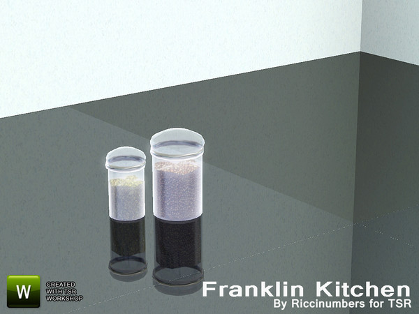 Sims 3 — Franklin Kitchen Canisters by TheNumbersWoman — Fluid lines of design in a contemporary style. By RicciNumbers