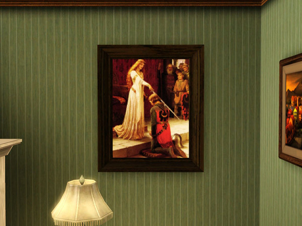 Sims 3 — The Accolade Painting by florie1977 — An antique and classic painting.Edmund Blair Leighton's The Accolade. 